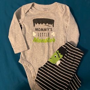 Carters 12 month “mommy’s little monster” set